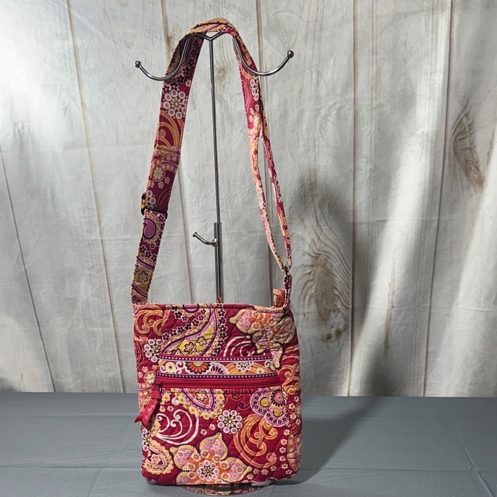 Vera Bradley Retired 2008 “Raspberry Fizz" Crossbody Bag